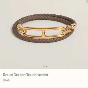 Hermes “Étoupe” Roulis Double Tour bracelet
